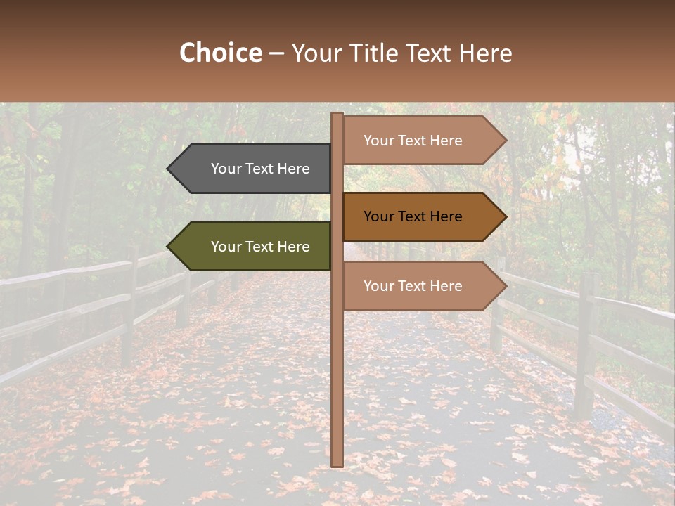 Road In The Park PowerPoint Template