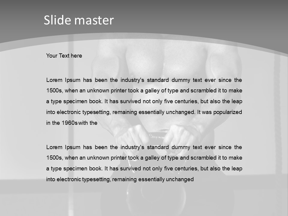 Athlete Lifts A Weight PowerPoint Template