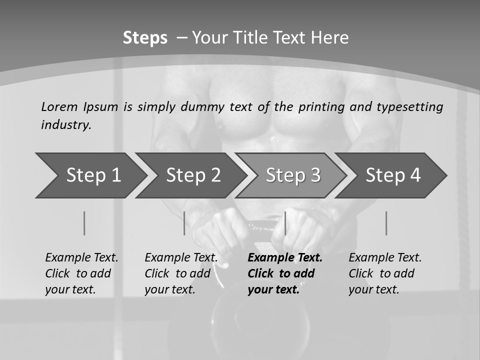 Athlete Lifts A Weight PowerPoint Template