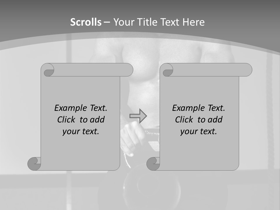 Athlete Lifts A Weight PowerPoint Template
