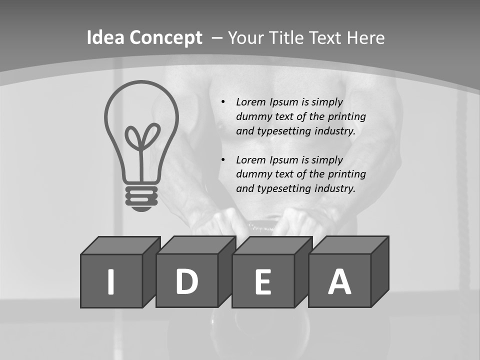 Athlete Lifts A Weight PowerPoint Template