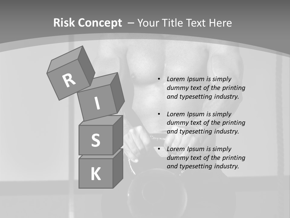 Athlete Lifts A Weight PowerPoint Template