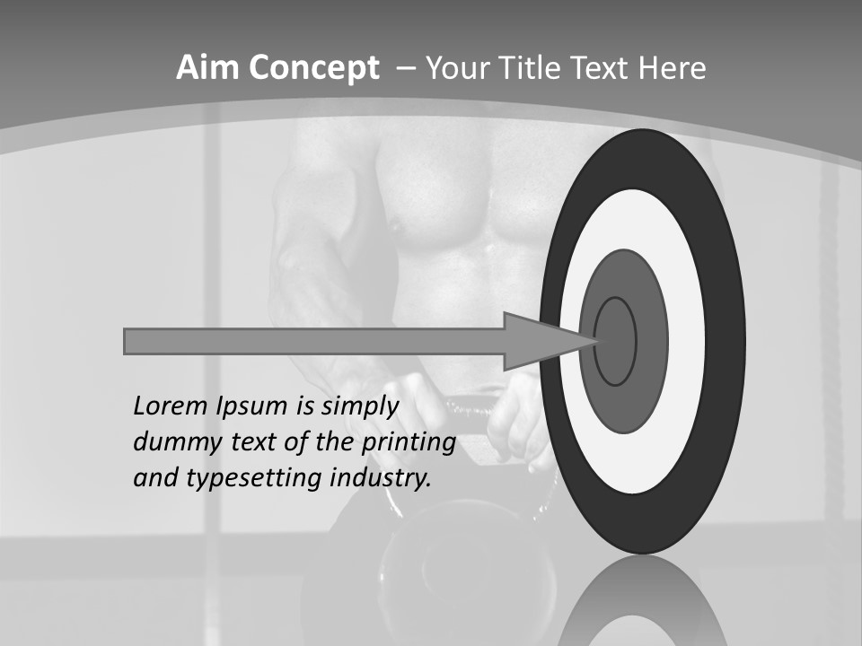 Athlete Lifts A Weight PowerPoint Template