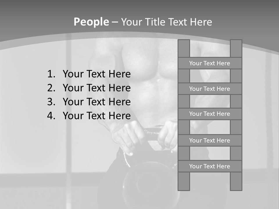 Athlete Lifts A Weight PowerPoint Template