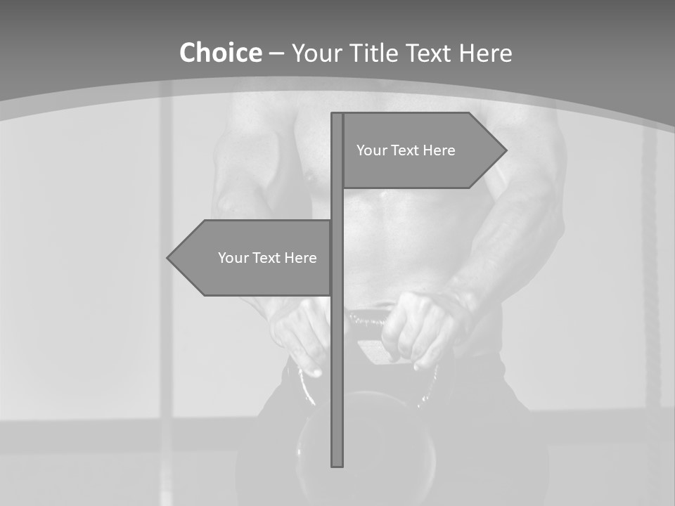 Athlete Lifts A Weight PowerPoint Template