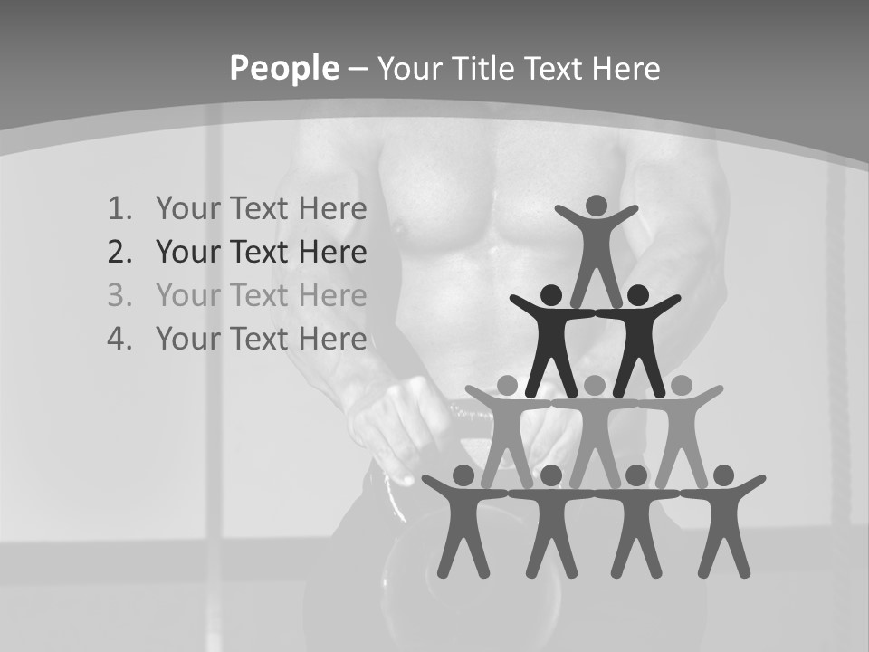 Athlete Lifts A Weight PowerPoint Template