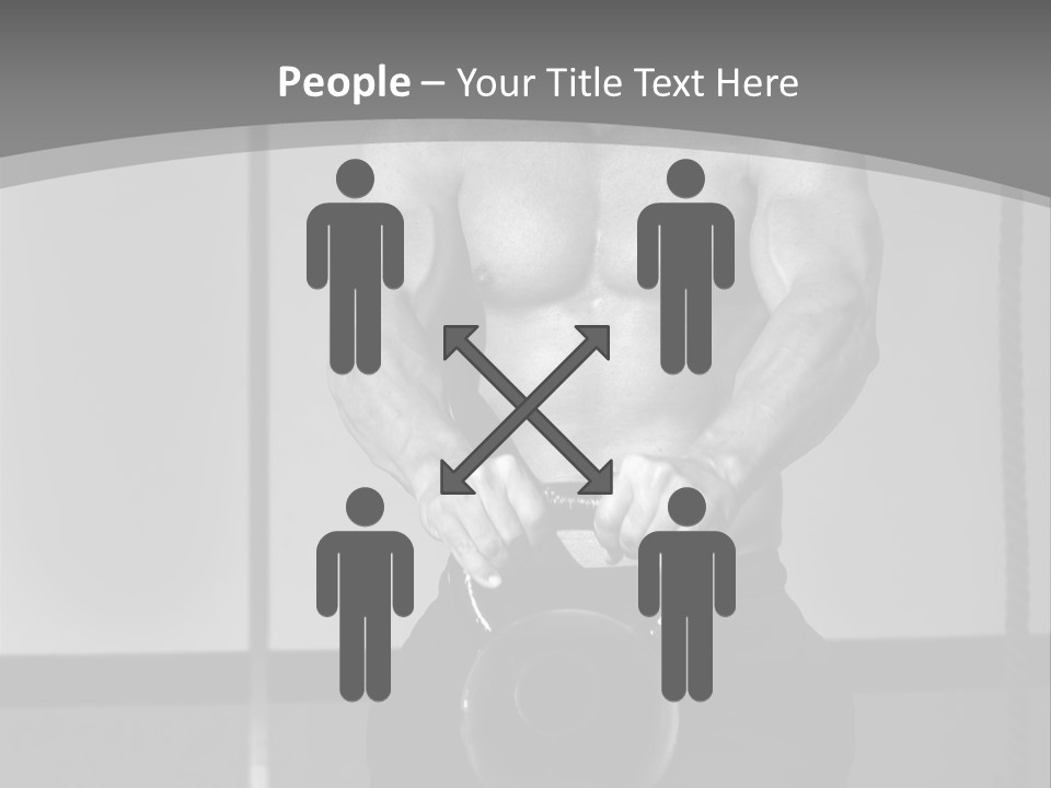 Athlete Lifts A Weight PowerPoint Template