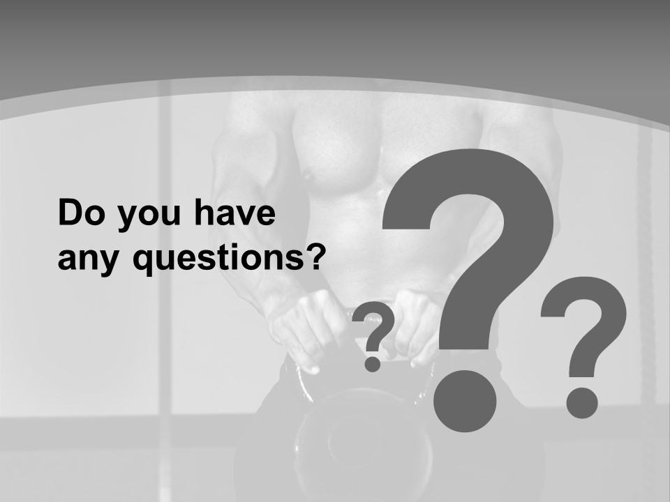 Athlete Lifts A Weight PowerPoint Template