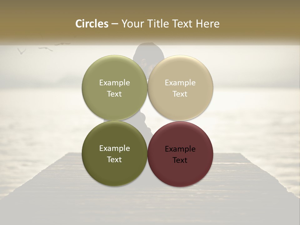 Man Kneeling By The Sea PowerPoint Template