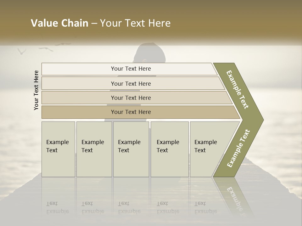Man Kneeling By The Sea PowerPoint Template