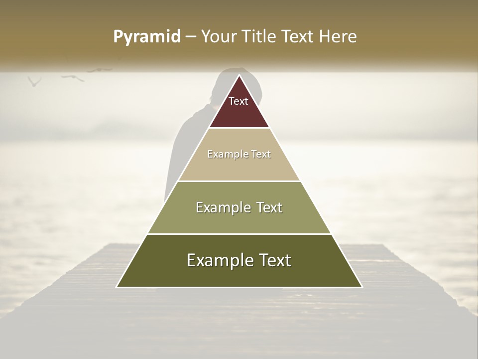 Man Kneeling By The Sea PowerPoint Template