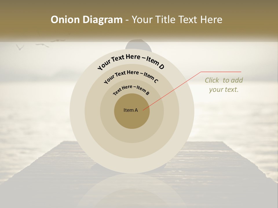 Man Kneeling By The Sea PowerPoint Template