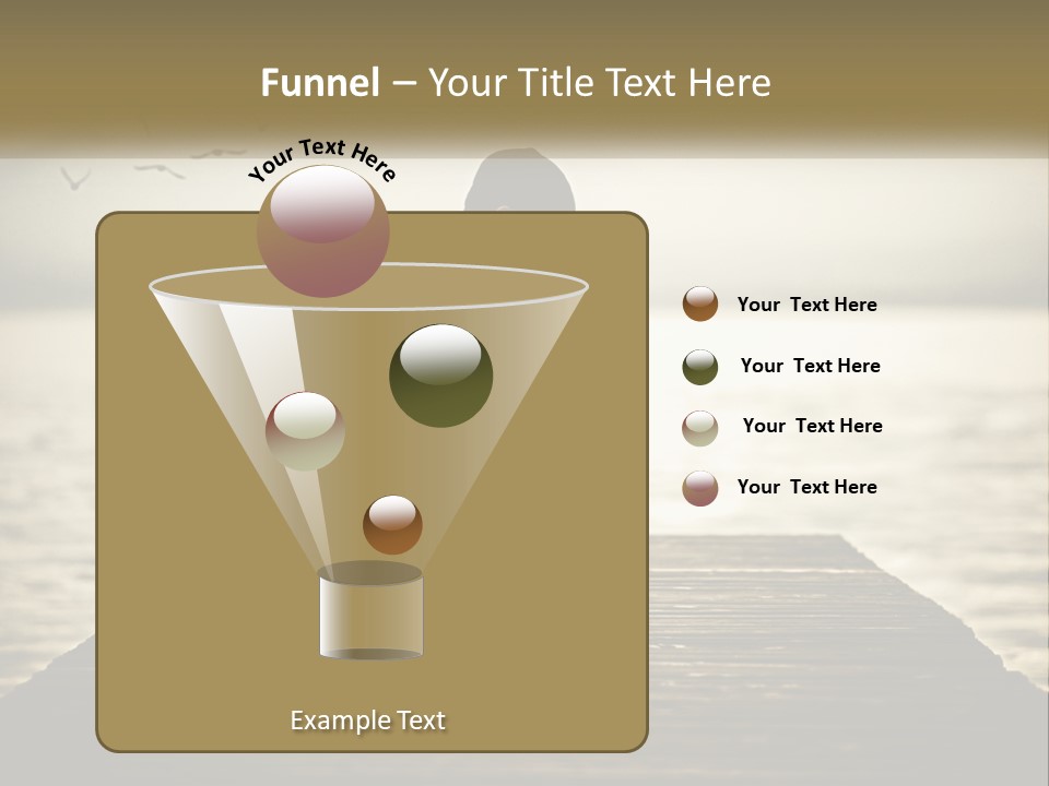 Man Kneeling By The Sea PowerPoint Template