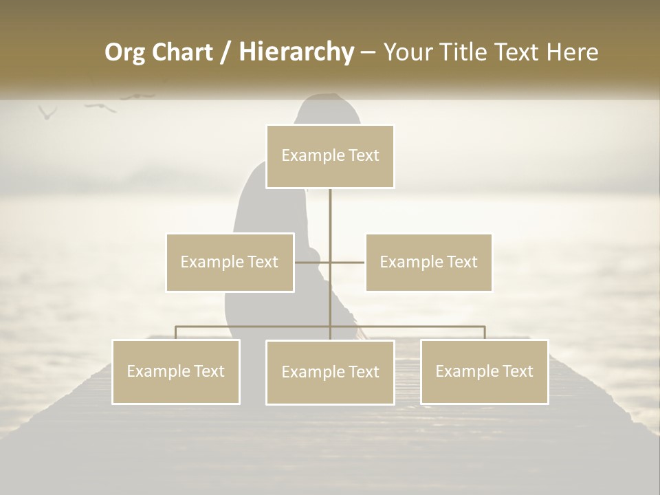 Man Kneeling By The Sea PowerPoint Template