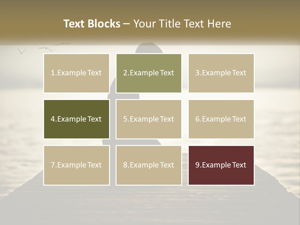 Man Kneeling By The Sea PowerPoint Template