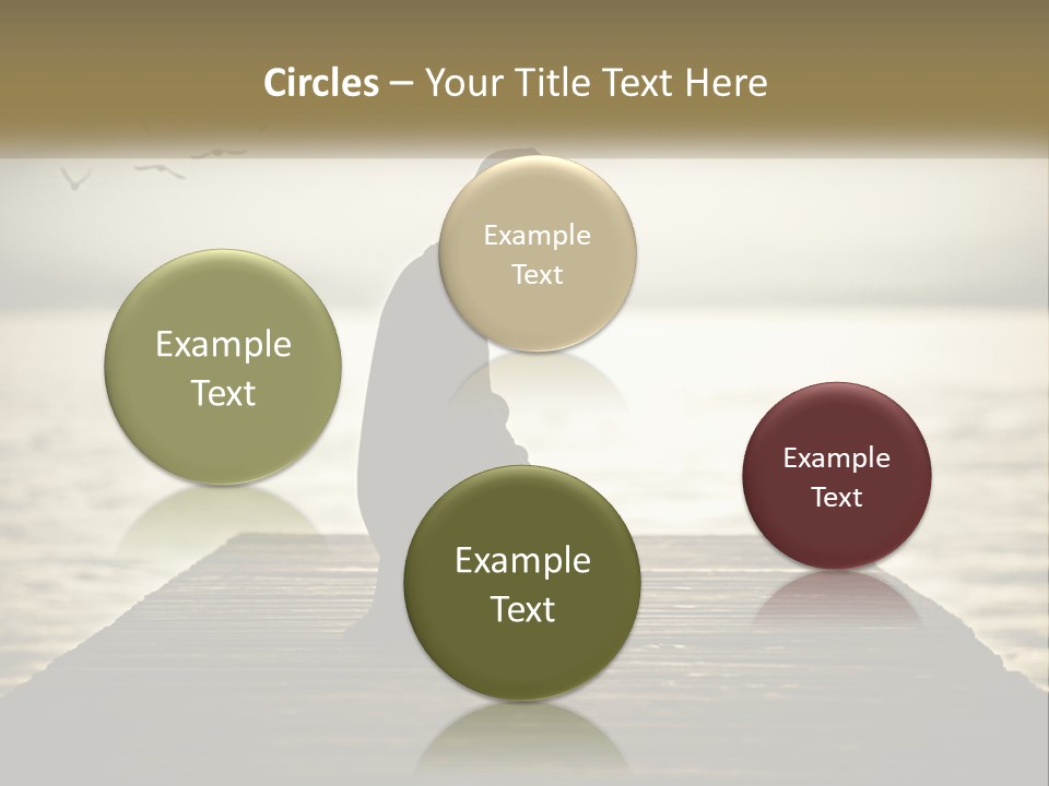 Man Kneeling By The Sea PowerPoint Template