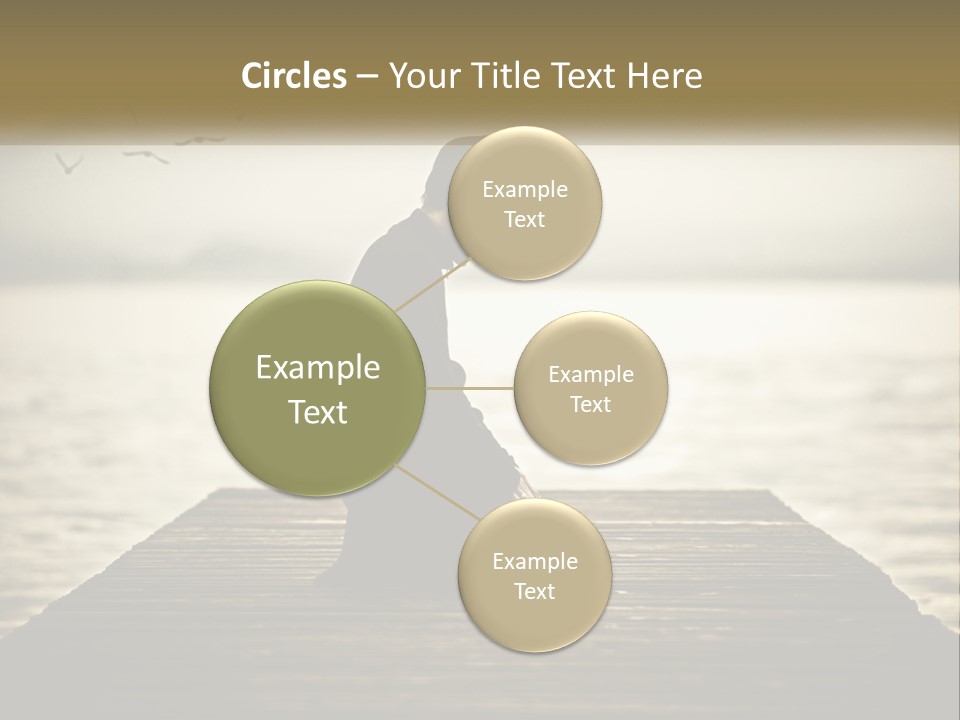 Man Kneeling By The Sea PowerPoint Template