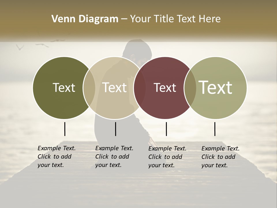 Man Kneeling By The Sea PowerPoint Template