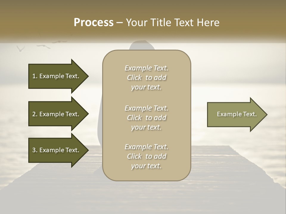 Man Kneeling By The Sea PowerPoint Template