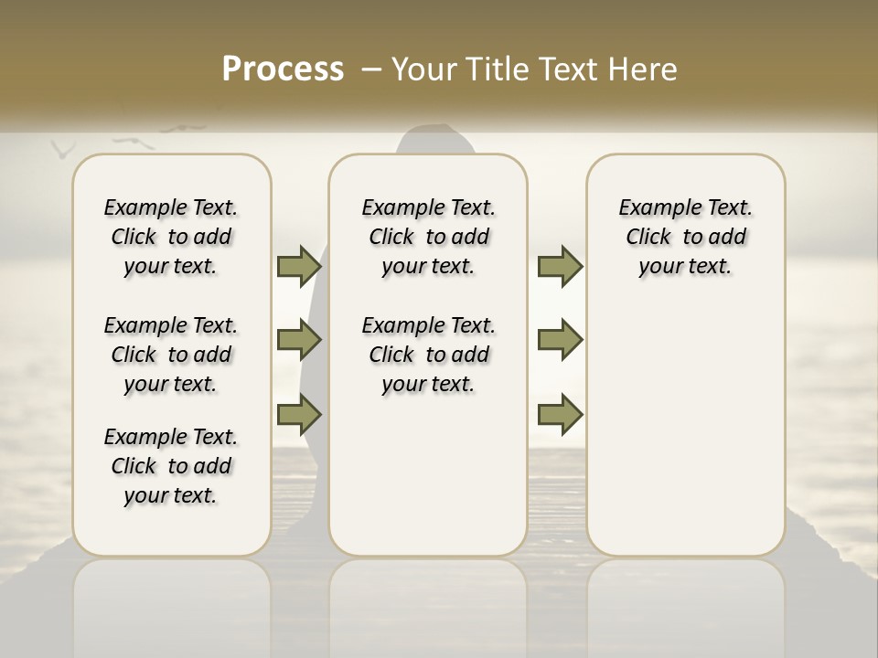 Man Kneeling By The Sea PowerPoint Template