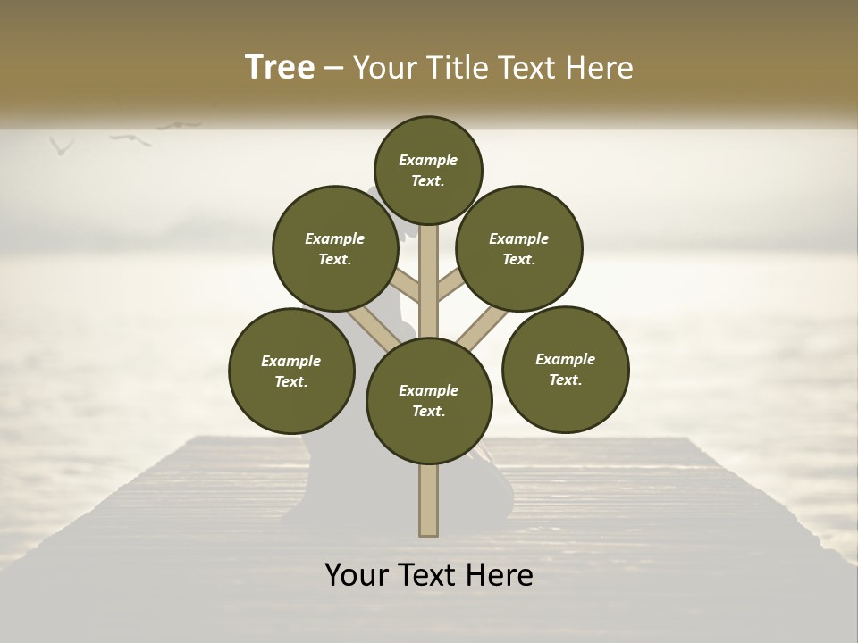 Man Kneeling By The Sea PowerPoint Template