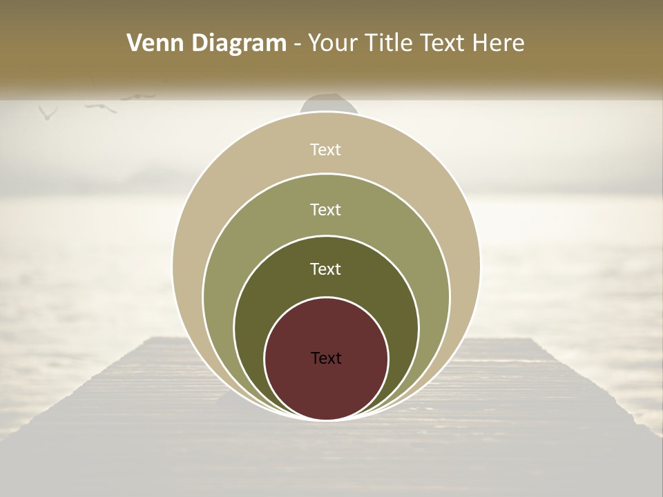 Man Kneeling By The Sea PowerPoint Template