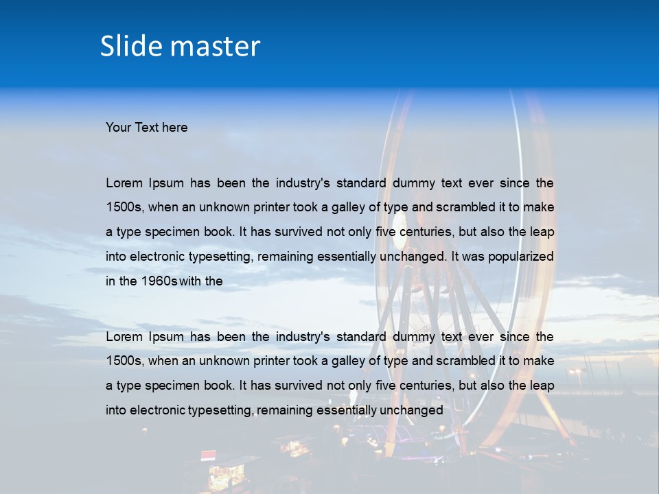 The Wheel Of Entertainment In Sydney PowerPoint Template