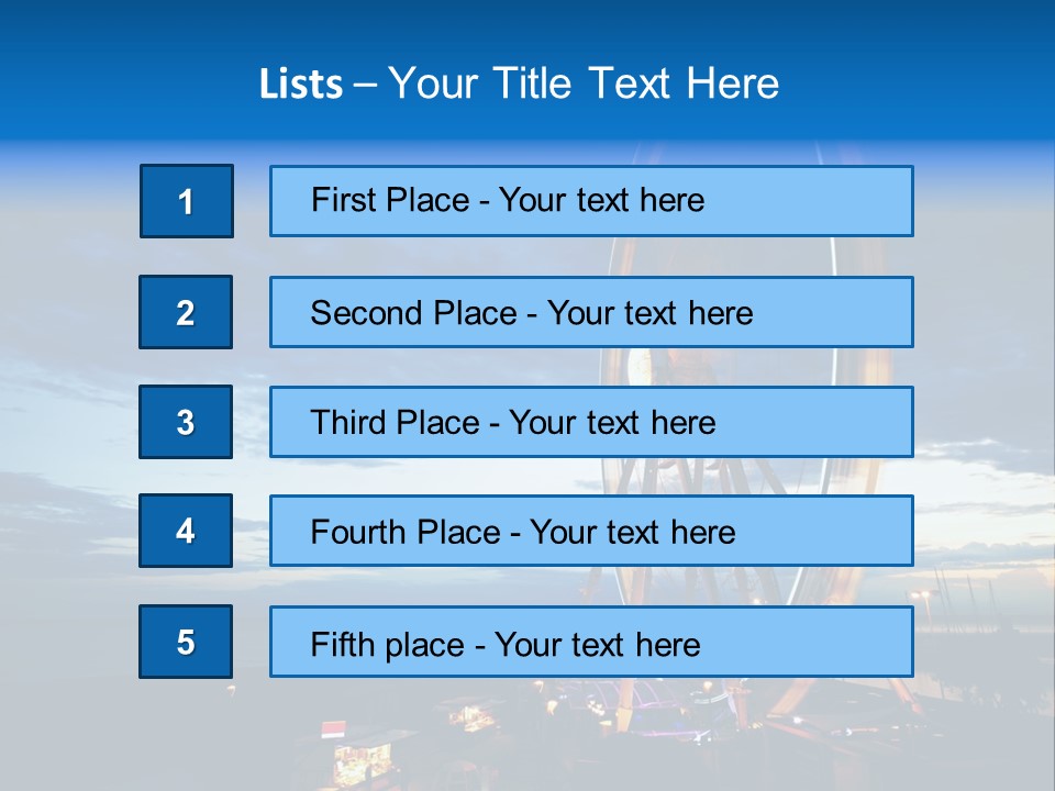 The Wheel Of Entertainment In Sydney PowerPoint Template