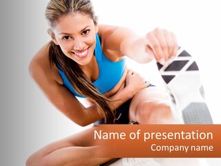 The Girl Is Engaged In Gymnastics PowerPoint Template