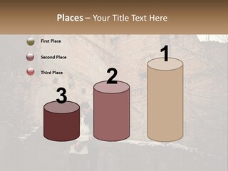 Guy And Girl Near The Ruined Castle PowerPoint Template