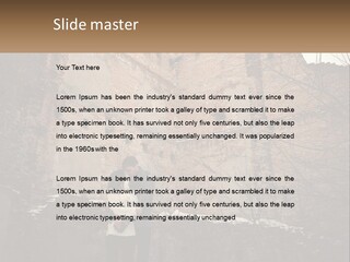 Guy And Girl Near The Ruined Castle PowerPoint Template