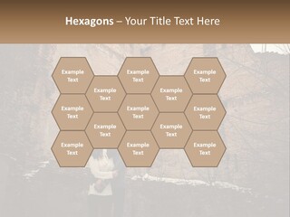 Guy And Girl Near The Ruined Castle PowerPoint Template