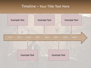 Guy And Girl Near The Ruined Castle PowerPoint Template