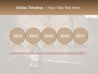 Guy And Girl Near The Ruined Castle PowerPoint Template