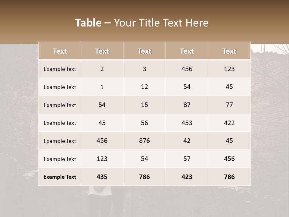 Guy And Girl Near The Ruined Castle PowerPoint Template