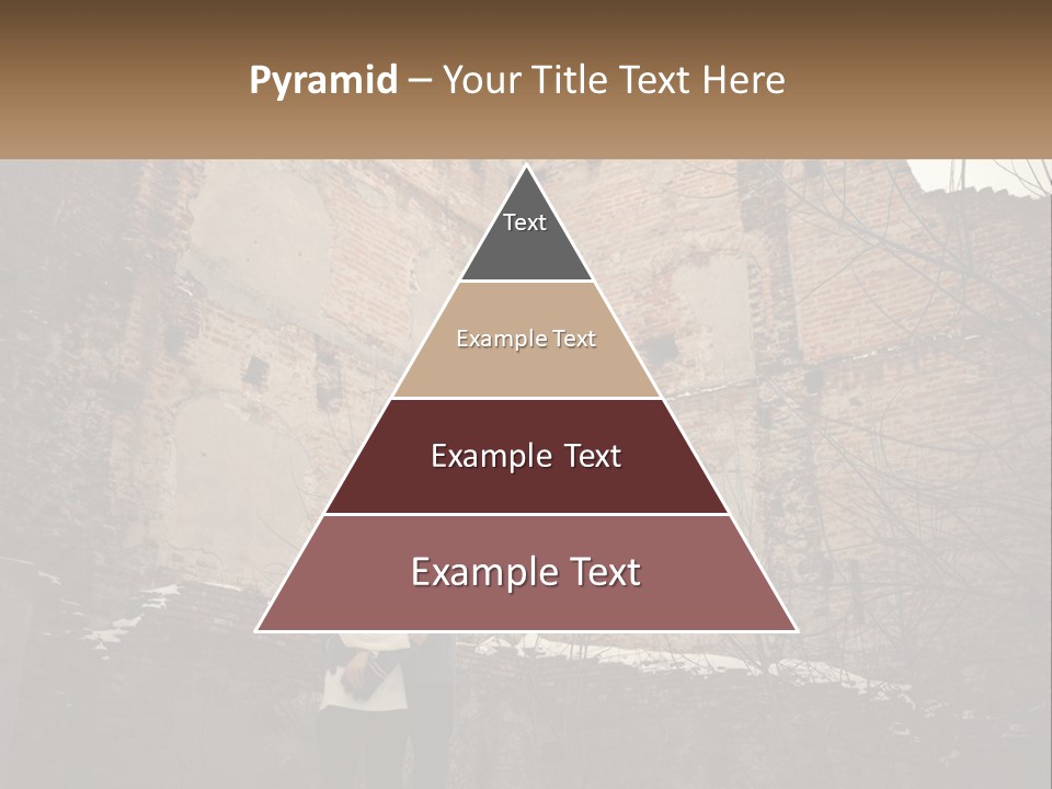 Guy And Girl Near The Ruined Castle PowerPoint Template