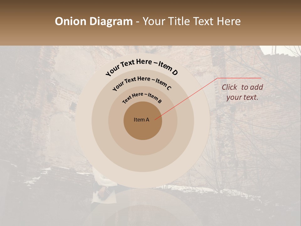 Guy And Girl Near The Ruined Castle PowerPoint Template