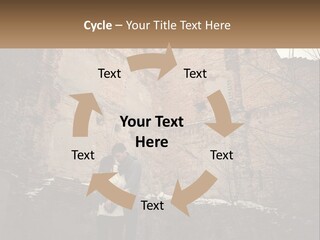 Guy And Girl Near The Ruined Castle PowerPoint Template