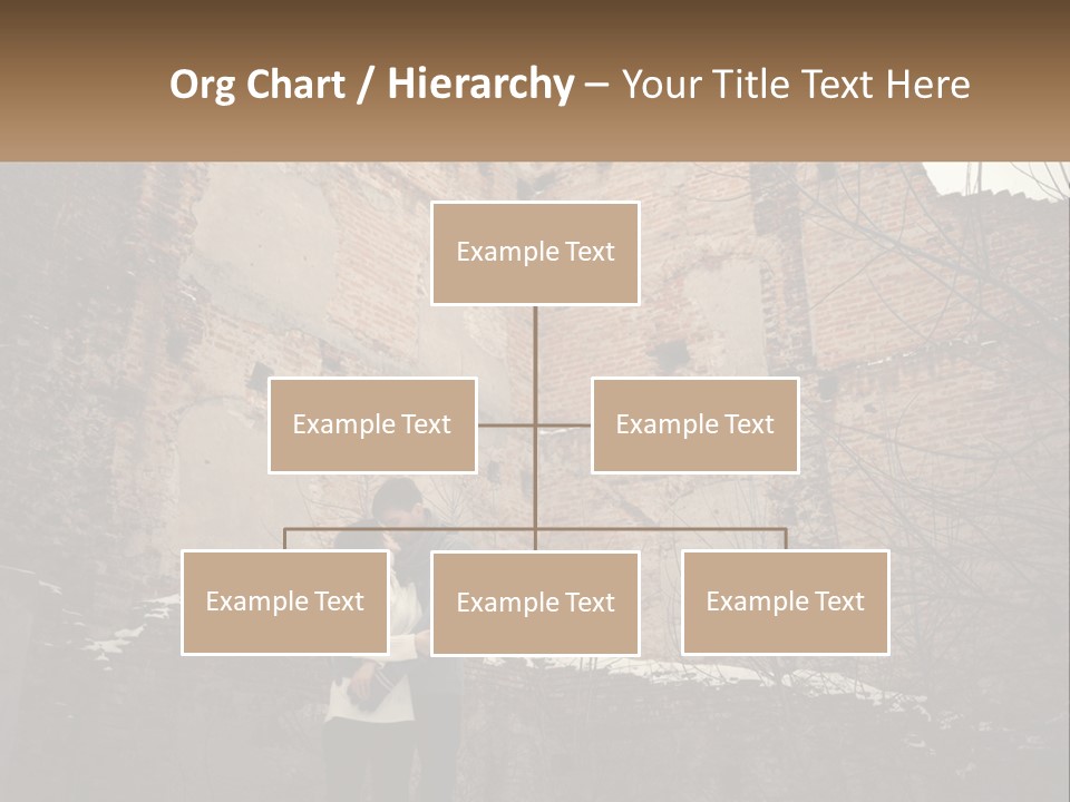 Guy And Girl Near The Ruined Castle PowerPoint Template