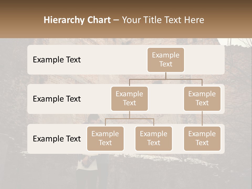 Guy And Girl Near The Ruined Castle PowerPoint Template