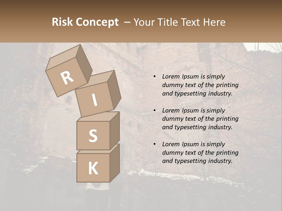 Guy And Girl Near The Ruined Castle PowerPoint Template