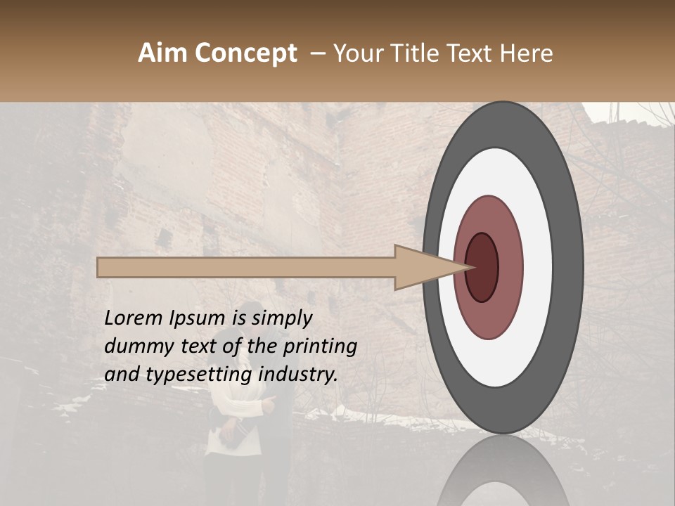 Guy And Girl Near The Ruined Castle PowerPoint Template