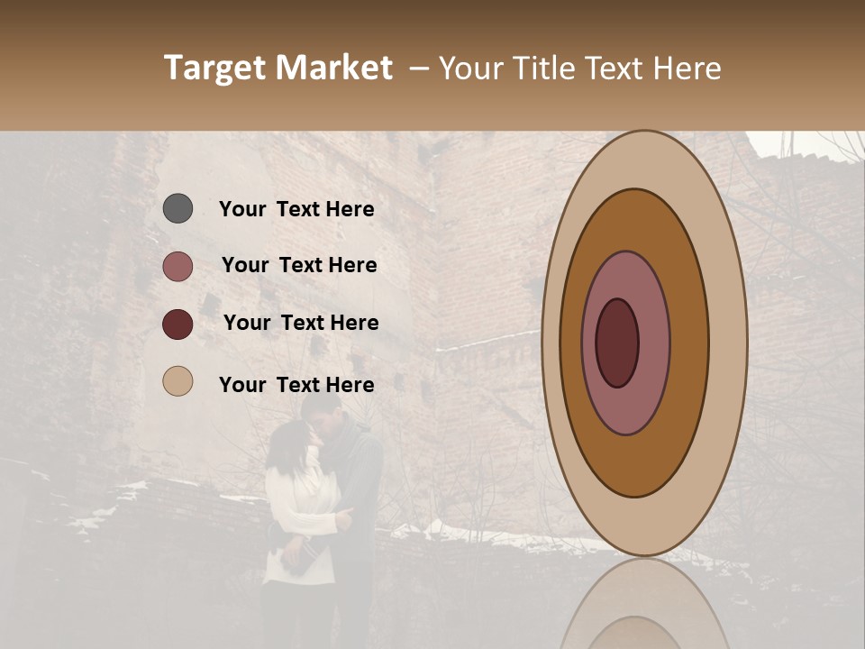 Guy And Girl Near The Ruined Castle PowerPoint Template