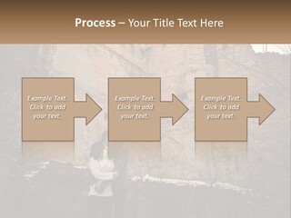 Guy And Girl Near The Ruined Castle PowerPoint Template