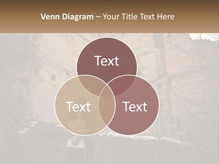 Guy And Girl Near The Ruined Castle PowerPoint Template