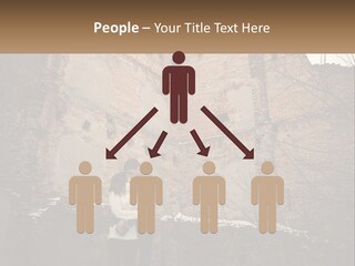 Guy And Girl Near The Ruined Castle PowerPoint Template