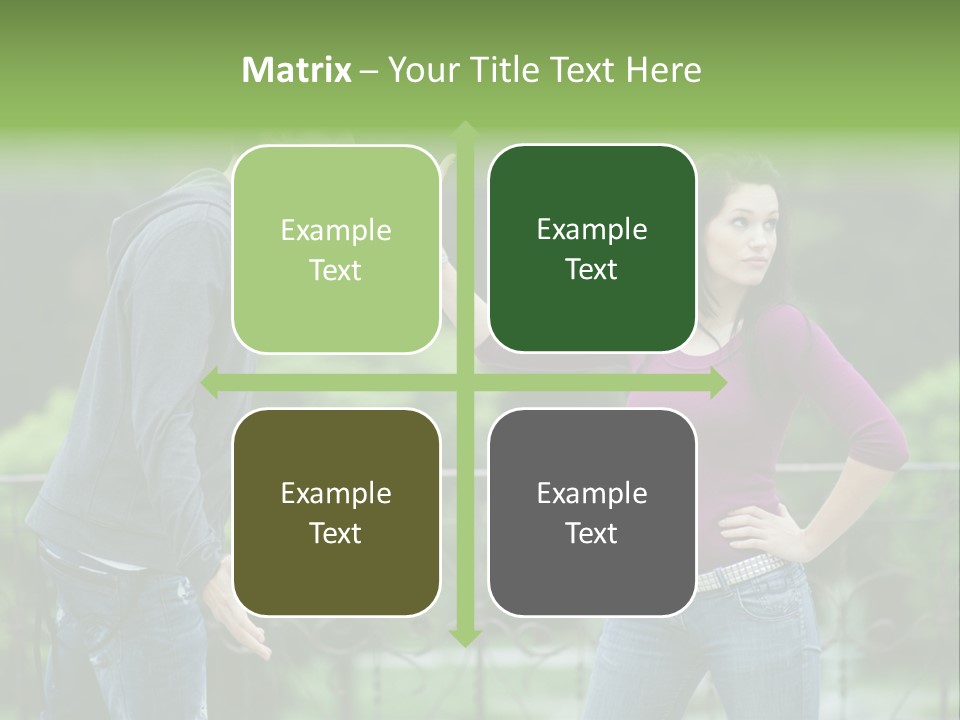 The Girl Stops The Guy PowerPoint Template