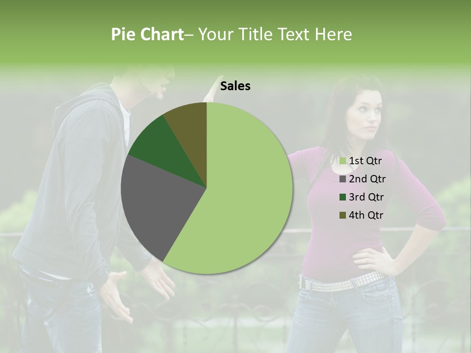 The Girl Stops The Guy PowerPoint Template