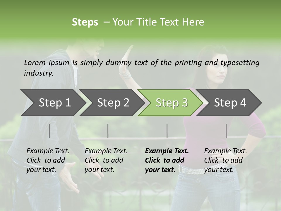 The Girl Stops The Guy PowerPoint Template