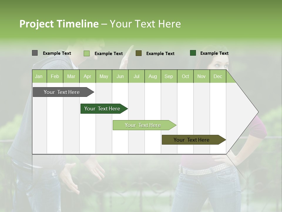 The Girl Stops The Guy PowerPoint Template